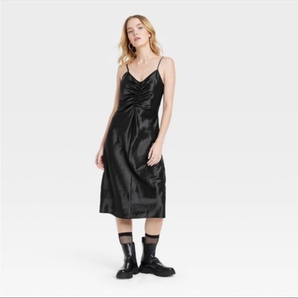 A new day ruched slip dress size medium